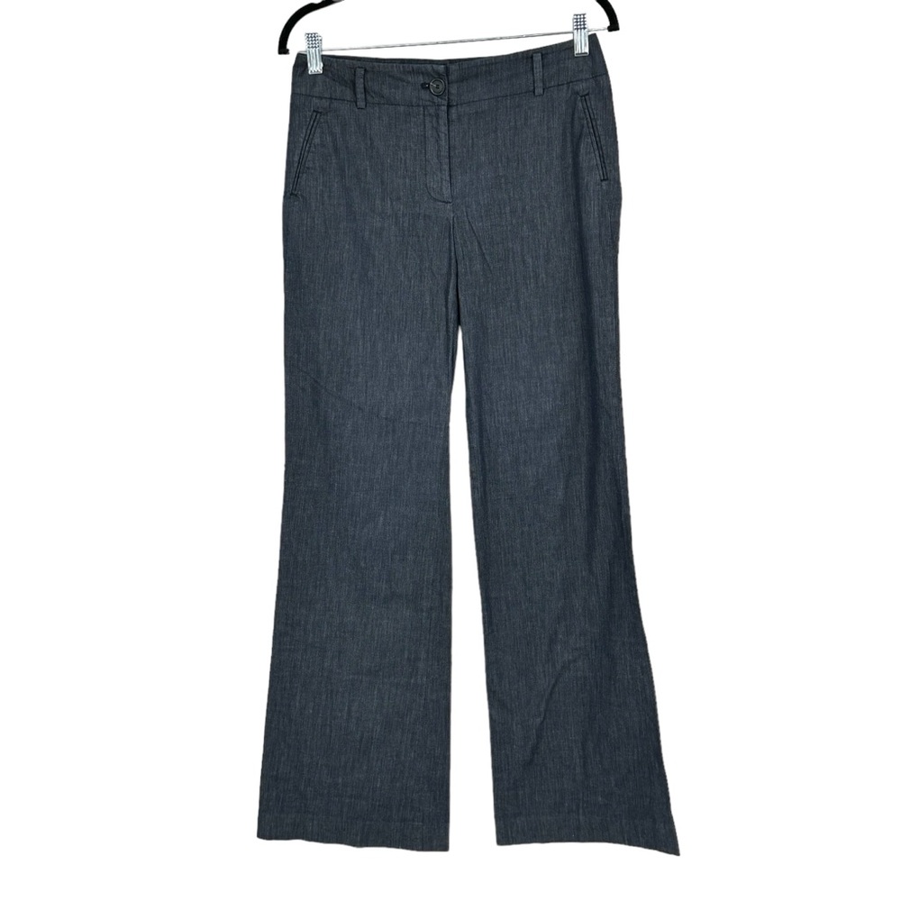 *Women’s Loft Size 2 “Kate” Deep Blue Wide Leg Cotton/Spandex Pants
